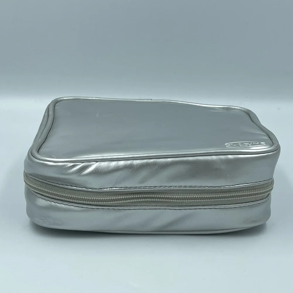 Clarins Paris Vanity Case Silver makeup Bag